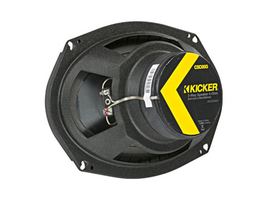 Kicker 46CSC6934, 6x9-tums 3-vägs koaxialhögtalare (160x230 mm), 4 ohm