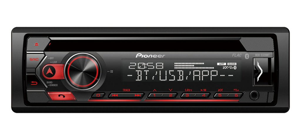 Pioneer DEH-S320BT, Bilstereo med MP3/WMA, Bluetooth, USB och 4 × 50 W