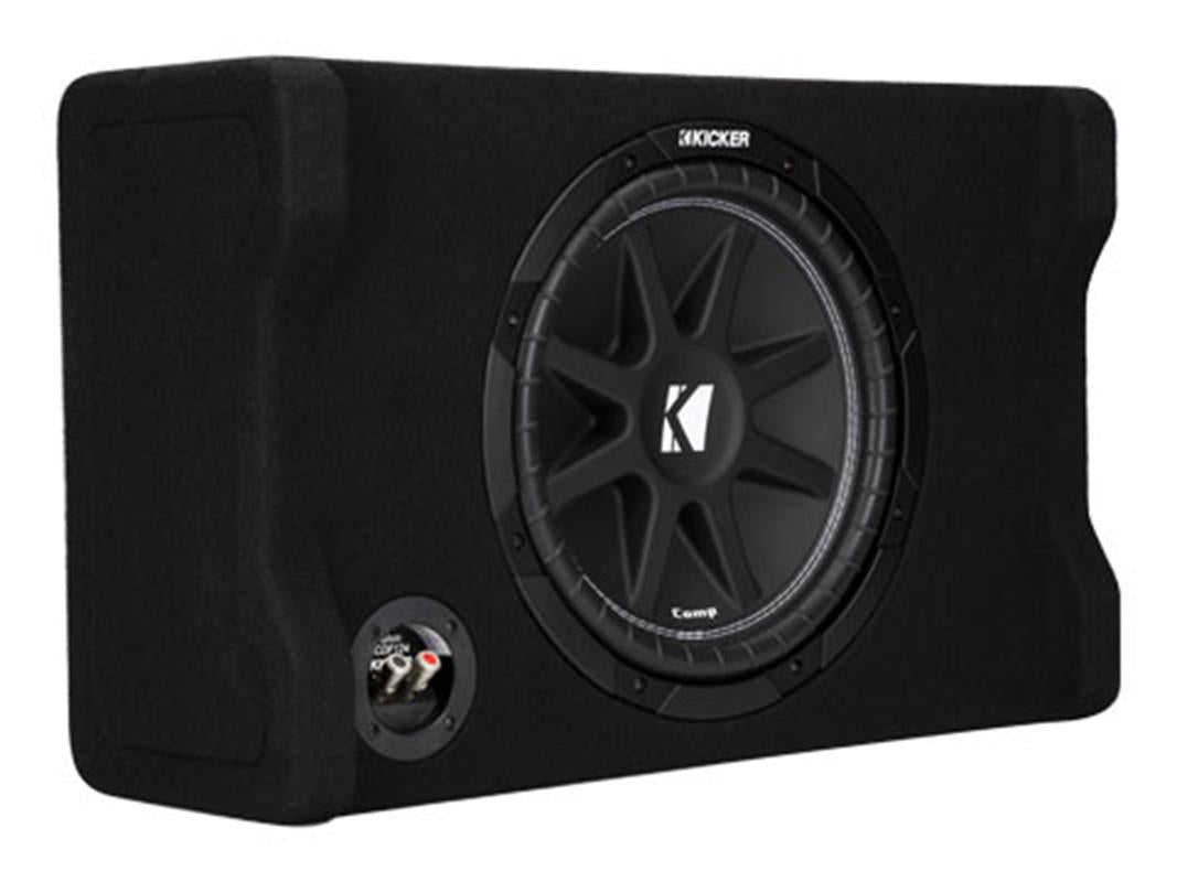 Kicker 48CDF124, Comp 12-tums (30 cm) subwoofer i nedåtriktad låda, 4 ohm