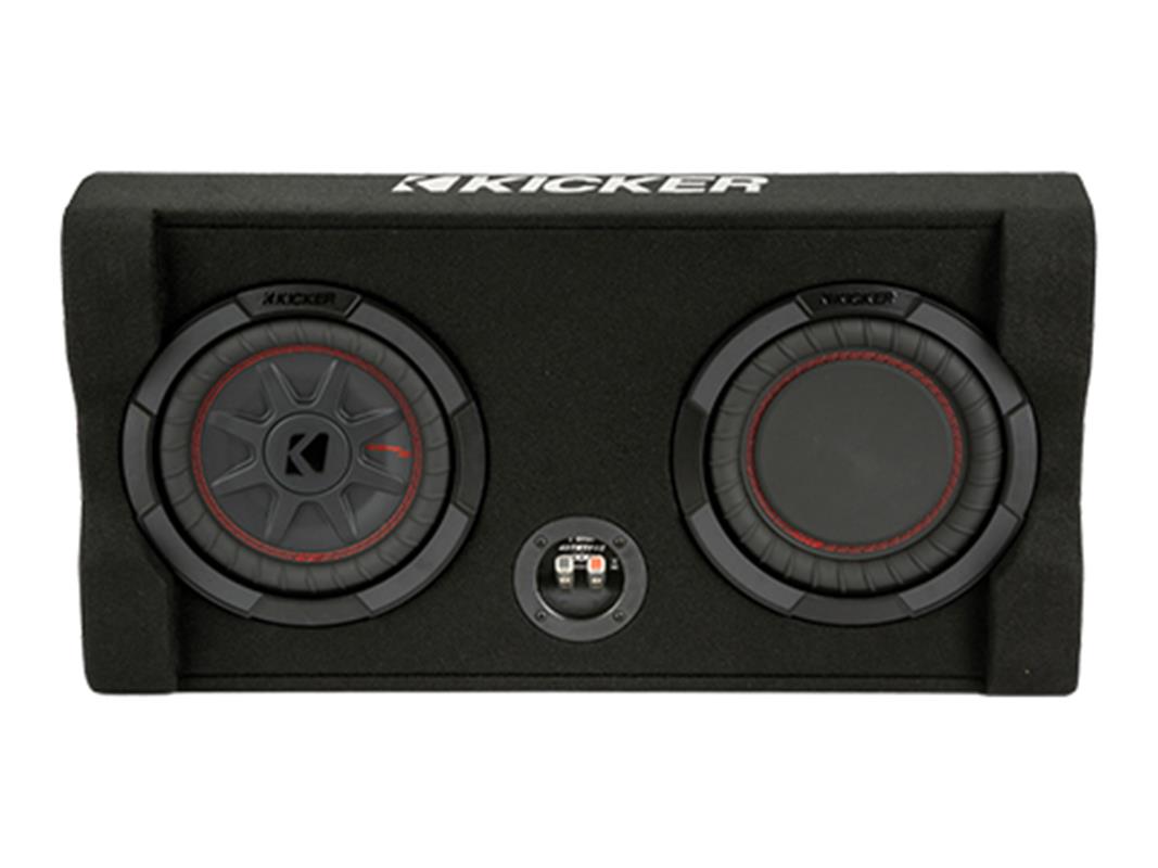 Kicker 48TRTP82, TRTP 8-tums (20 cm) tunn nedåtriktad subwooferlåda, 2 ohm