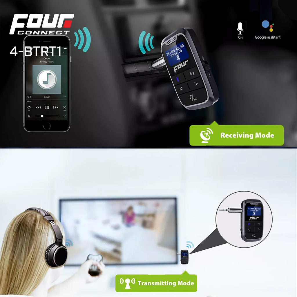FOUR 2-i-1 trådlös Bluetooth-sändare och mottagare