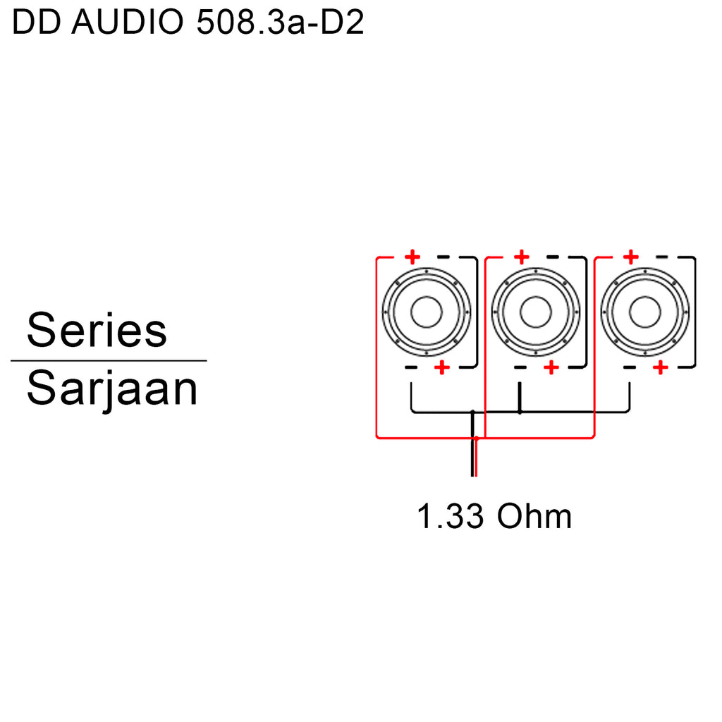 DD Audio LE-508.3a-D2 – baslåda med 3 x 8 tum