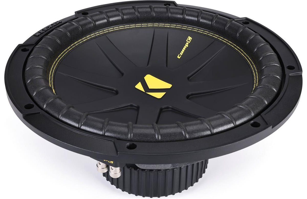 Kicker 50CWCD124, CompC 12-tums (30 cm) subwoofer med dubbla 4-ohms talspolar, RoHS-kompatibel
