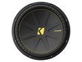 Kicker 50CWCD154, CompC 15-tums (38 cm) subwoofer med dubbla 4-ohms talspolar, RoHS-kompatibel