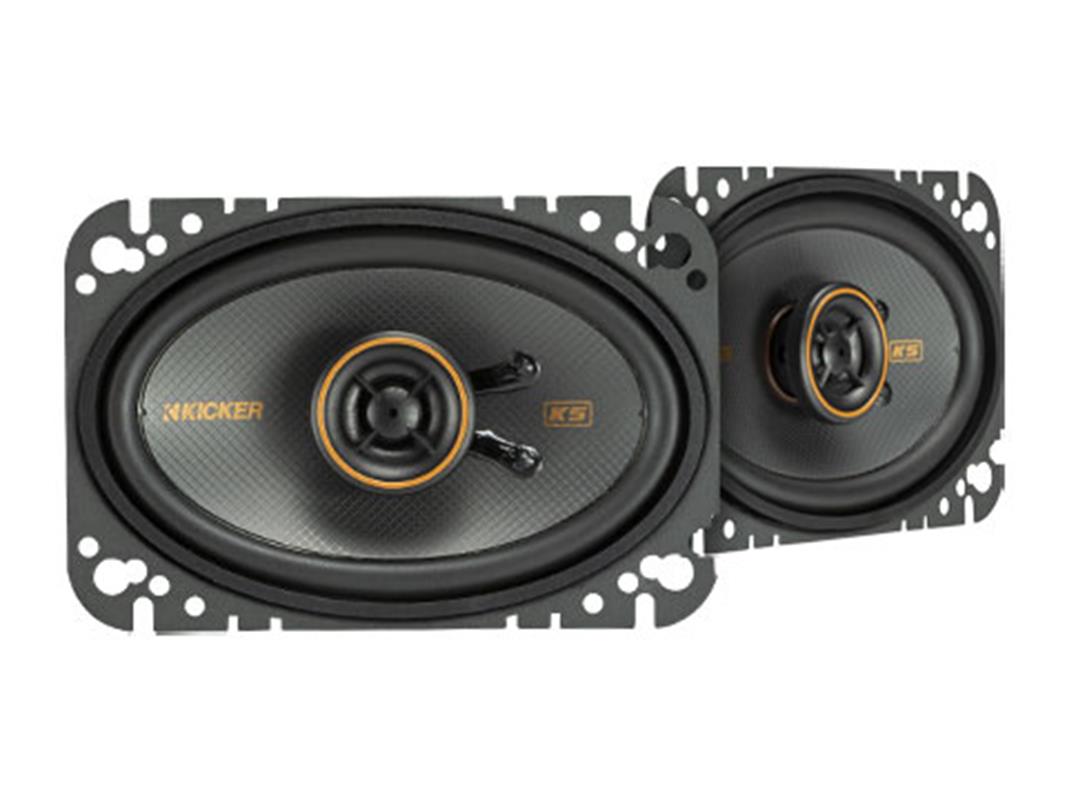Kicker 51KSC4604, 4x6-tums koaxialhögtalare (100x160 mm) med 0,5-tums diskanter