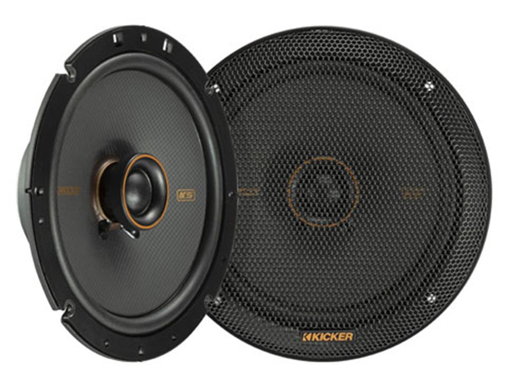 Kicker 51KSC6704, 6,75-tums koaxialhögtalare (165 mm) med 0,75-tums diskanter, 4 ohm