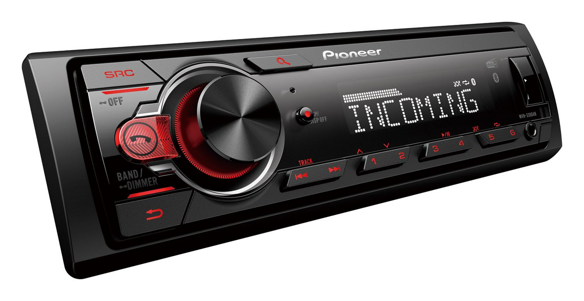 Pioneer MVH-330DAB, Bilstereo med DAB, Bluetooth, USB, Android och kort chassi