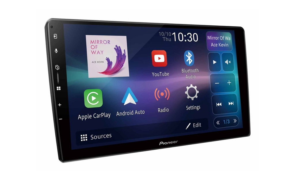 Pioneer SPH-PF97BT, Perfect Fit-bilstereo med Bluetooth, CarPlay, Android Auto, 4 V RCA och DSP