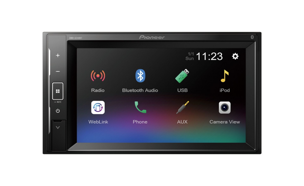 Pioneer DMH-A240BT, Bilstereo med 6,2-tums skärm, Bluetooth, USB och AUX