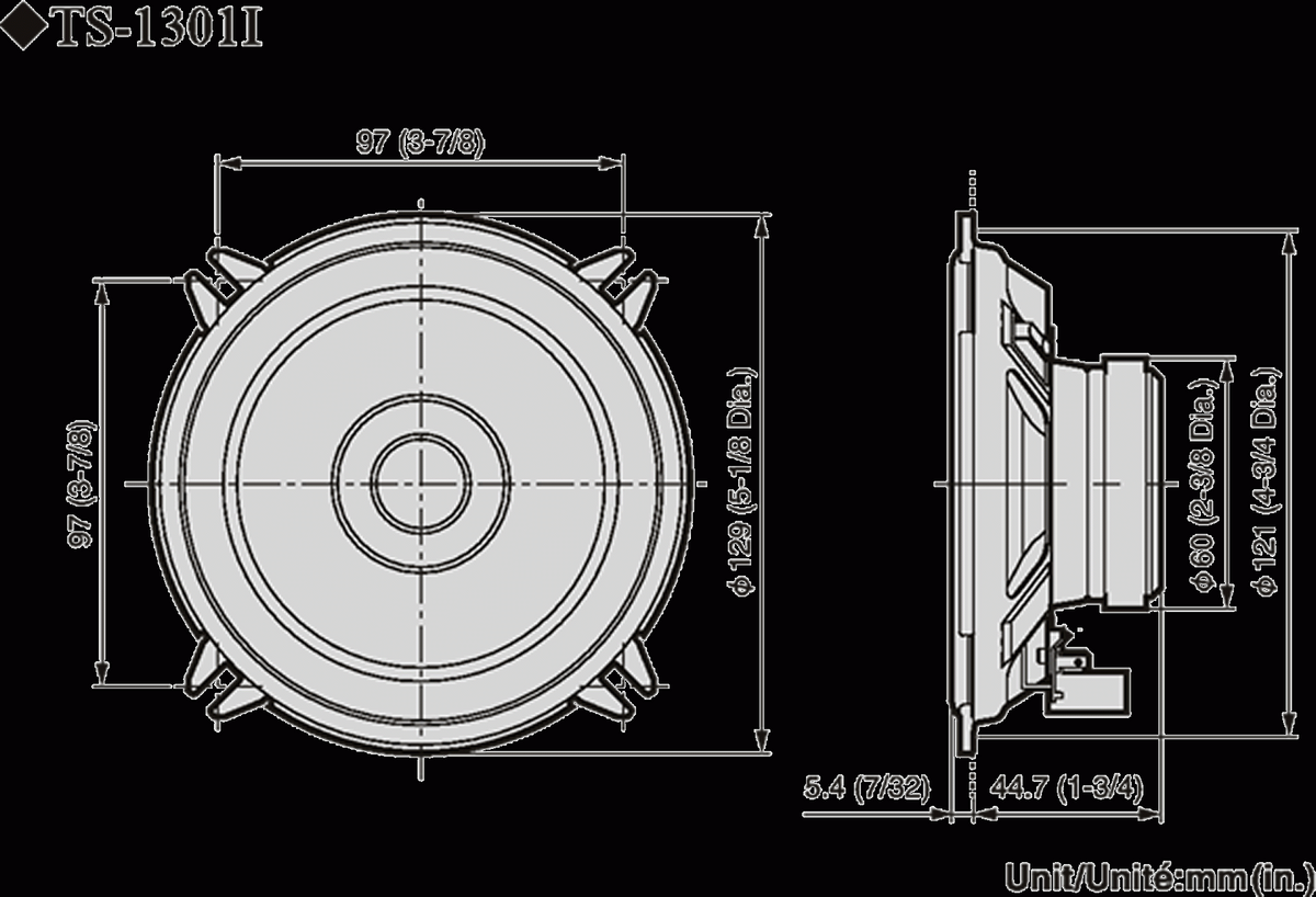 Pioneer TS-1301I, Fordonsanpassad 130 mm högtalare med dubbla membran för Renault, Vauxhall och Volkswagen