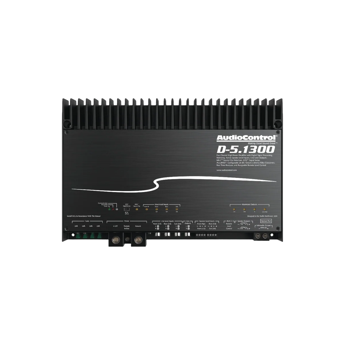 AudioControl D-5.1300, 5-kanals DSP-slutsteg med Matrix