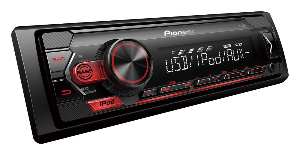 Pioneer MVH-S120UI, Bilstereo med USB, AUX, iPod/iPhone och 4 × 50 W
