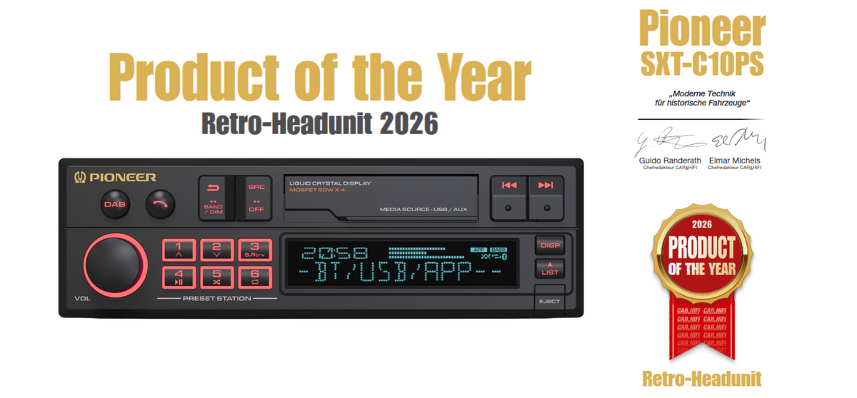 Pioneer SXT-C10PS, Retroradio, USB, Bluetooth, DAB
