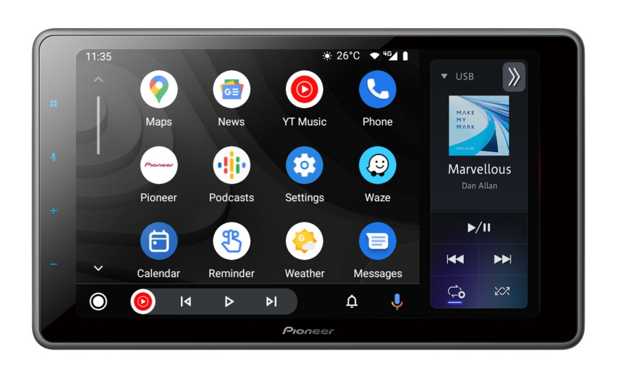 Pioneer SPH-EVO950DAB-VAG, VAG-bilstereo med 9-tums kapacitiv pekskärm