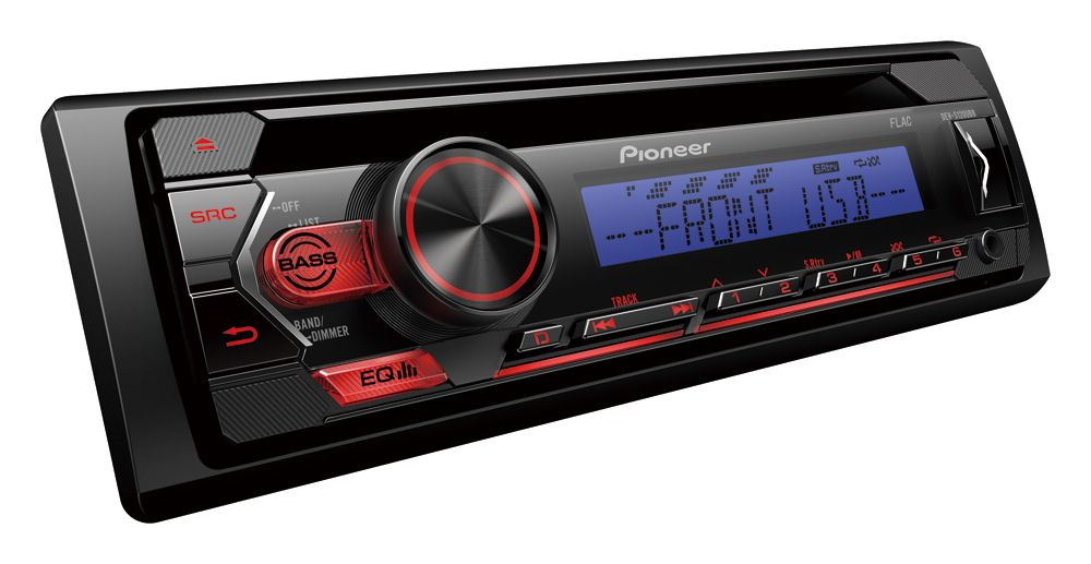 Pioneer DEH-S120UBB, Bilstereo med MP3, AUX, USB och blå/röd knappbelysning