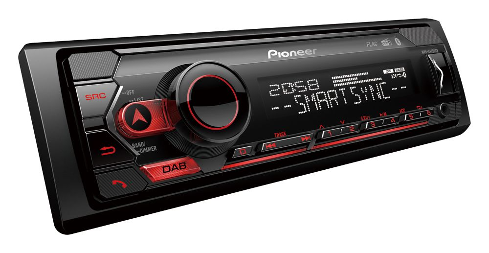 Pioneer MVH-S420DAB, Bilstereo med USB, Bluetooth, DAB och 4 × 50 W