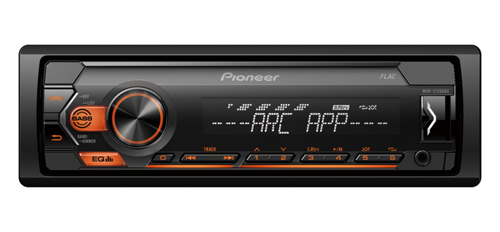 Pioneer MVH-S120UBA, Bilstereo med USB, AUX, 1 RCA-utgång och 4 × 50 W