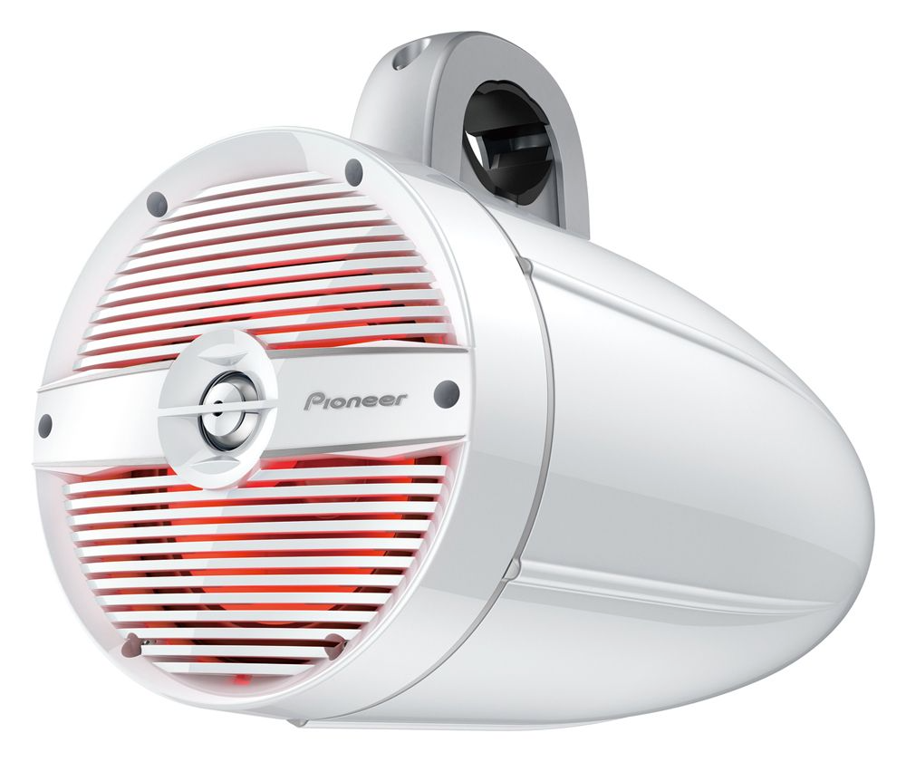 Pioneer TS-ME770TC, 7,7" marin-towerhögtalare med RGB-belysning, vit