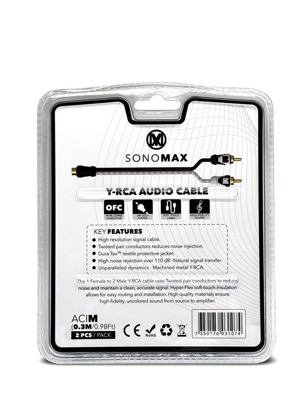 Sonomax ACIM, OFC-RCA-förgreningspar med 1 hona till 2 hanar