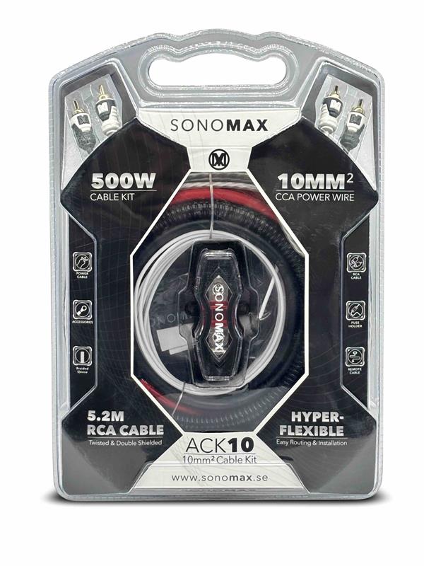 Sonomax ACK10, Kabelsats 10 mm² 5,2 m CCA med RCA