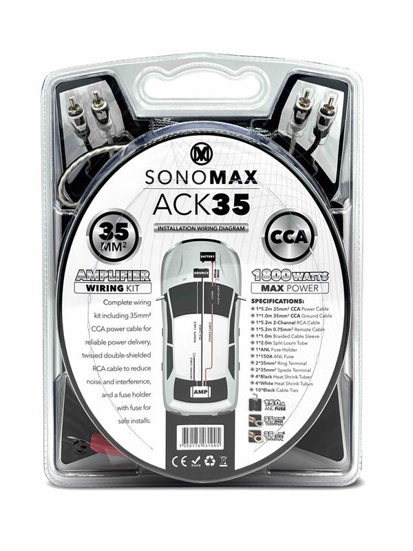 Sonomax ACK35, Kabelsats 35 mm² 5,2 m CCA med RCA