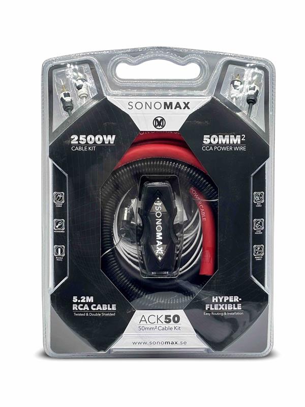Sonomax ACK50, Kabelsats 50 mm² 5,2 m CCA med RCA