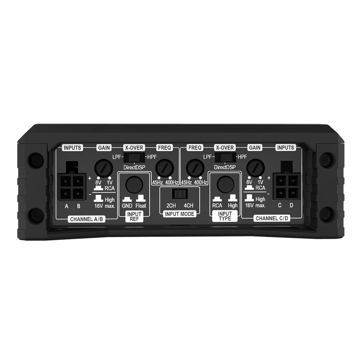 HELIX AMPLIFY 204 X-OVER – 4-kanalsförstärkare med aktivt delningsfilter