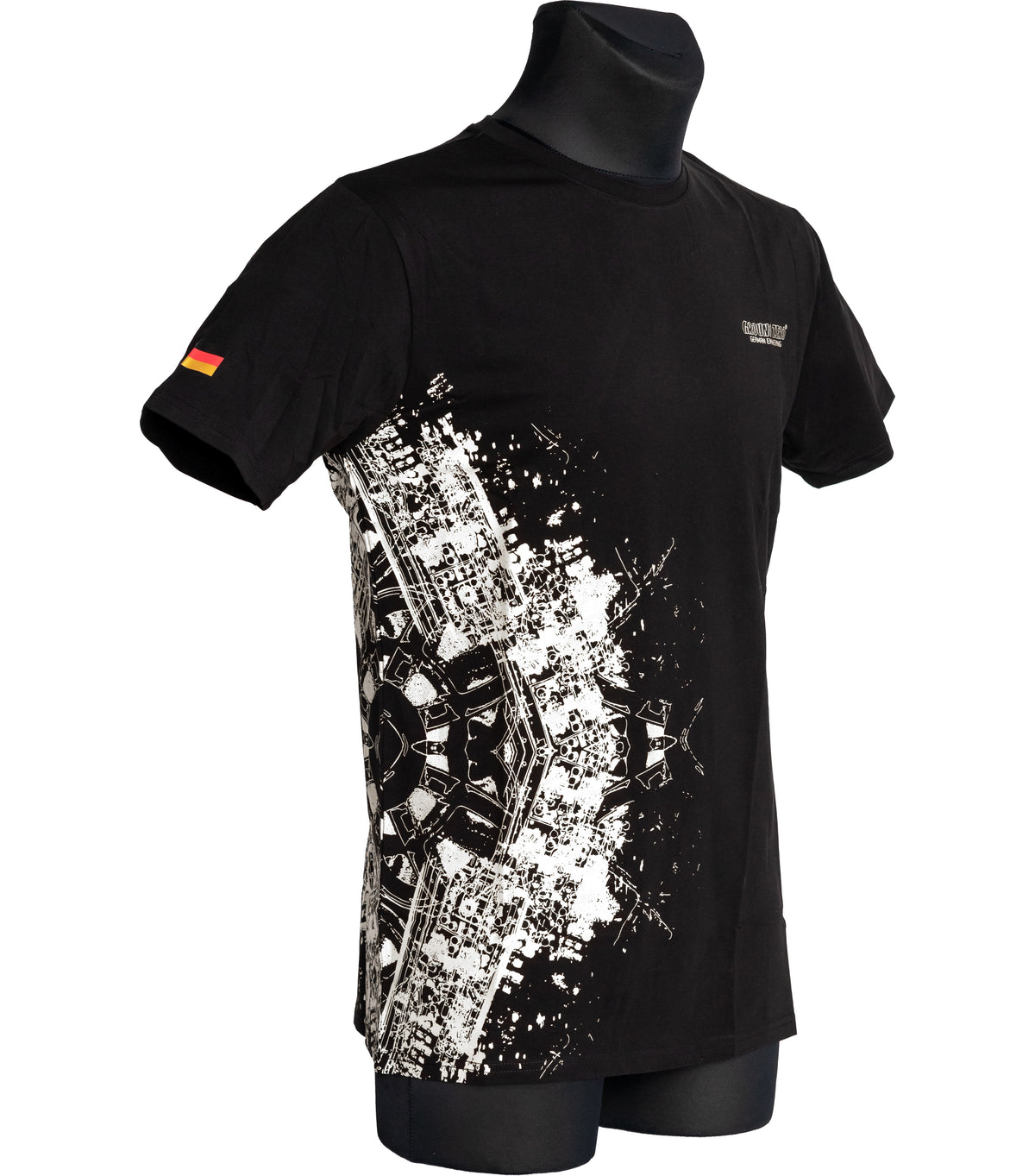 Ground Zero grå T-shirt med heltäckande tryck – S