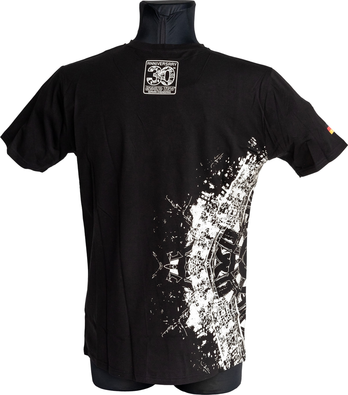 Ground Zero grå T-shirt med heltäckande tryck – XL
