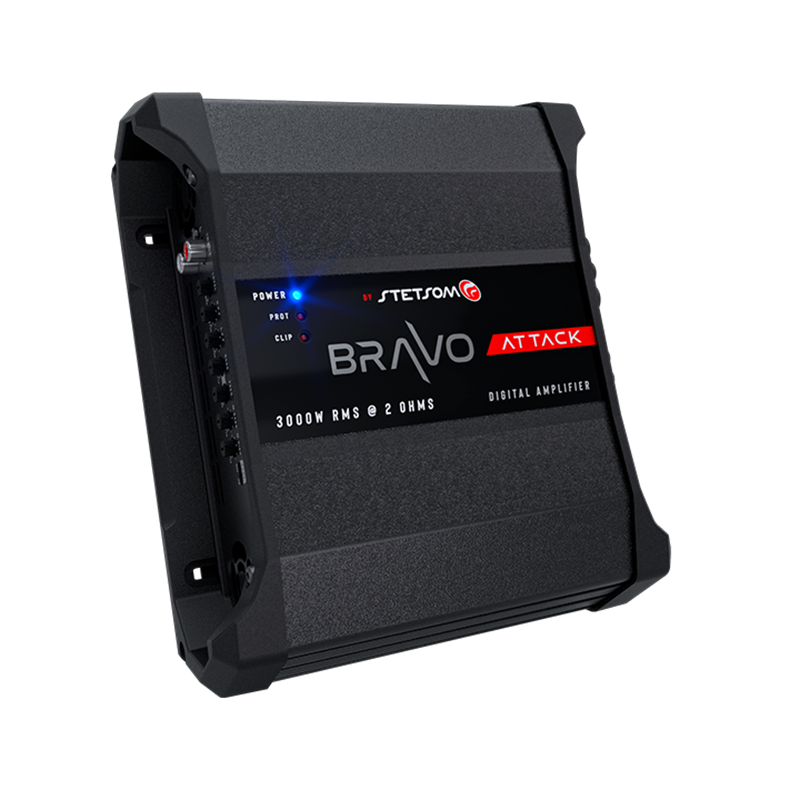 Stetsom Bravo Attack 3000_2, Bravo Attack 3000 W monoblock-slutsteg, 2 ohm