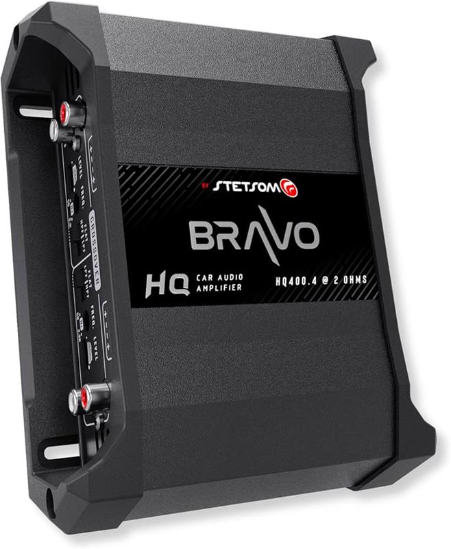 Stetsom Bravo HQ 400.4_2, digitalt 4-kanals slutsteg 4 x 105 W RMS, 2 ohm
