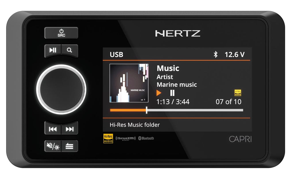 Hertz CAPRI H100, marin mediemottagare med 4 zoner