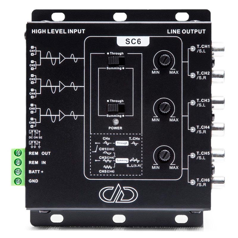 DD Audio SC6 6-kanals signalomvandlare