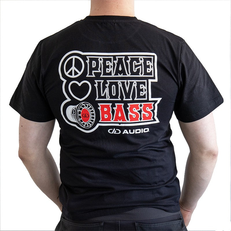 DD Audio Love, Peace & Bass T-shirt – M
