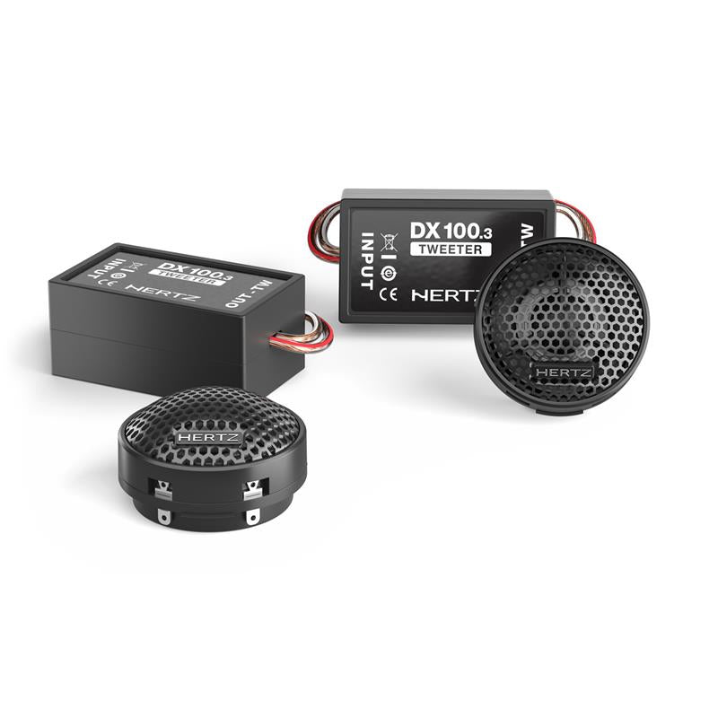 Hertz DT-24.3, SET Diskanthögtalare Ndym + delningsfilter