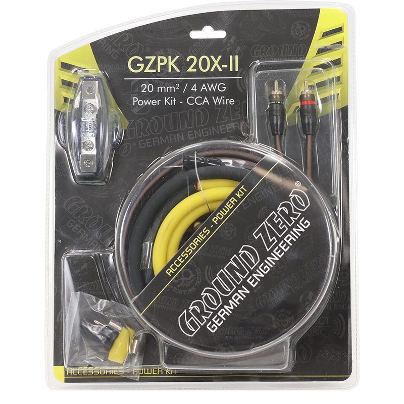 Ground Zero 20 mm² CCA-kabelkit