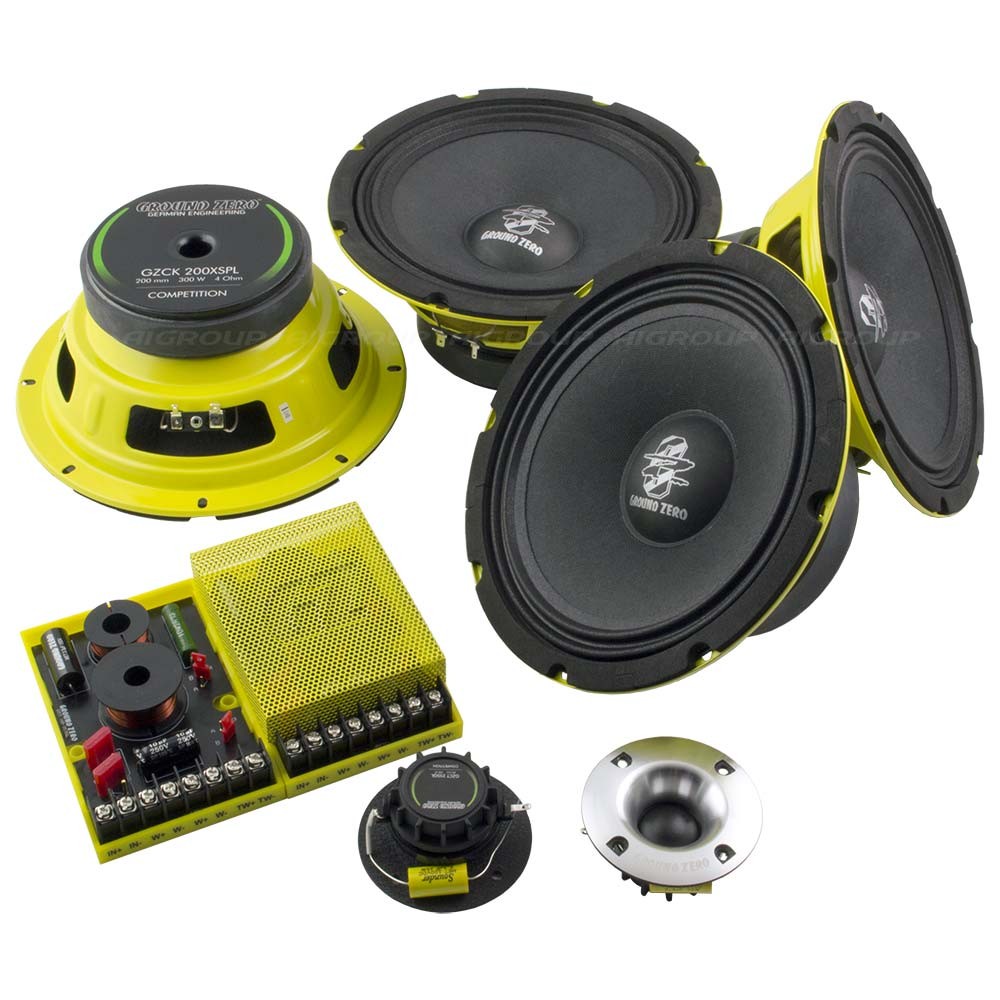 Ground Zero GZCC 2200.2ESQL – 8-tums kitsystem med dubbla midbasar