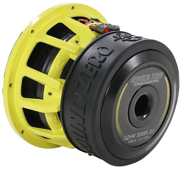 Ground Zero GZHW 20XSPL-D1 8-tums SPL-baselement 2 x 1 ohm