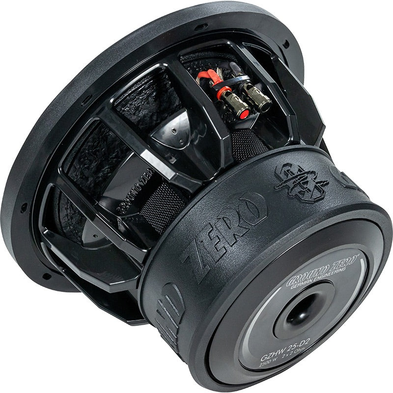 Ground Zero Hydrogen GZHW 25-D1 – 10-tums baselement, 2 x 1 ohm
