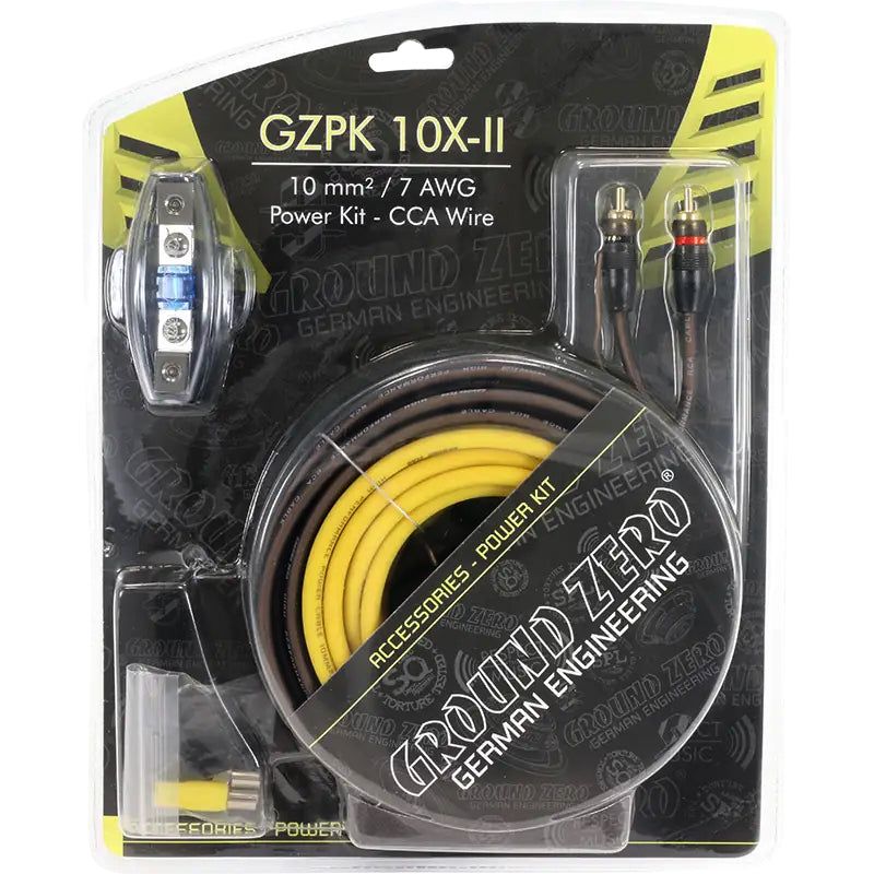 Ground Zero 10 mm² CCA-kabelkit