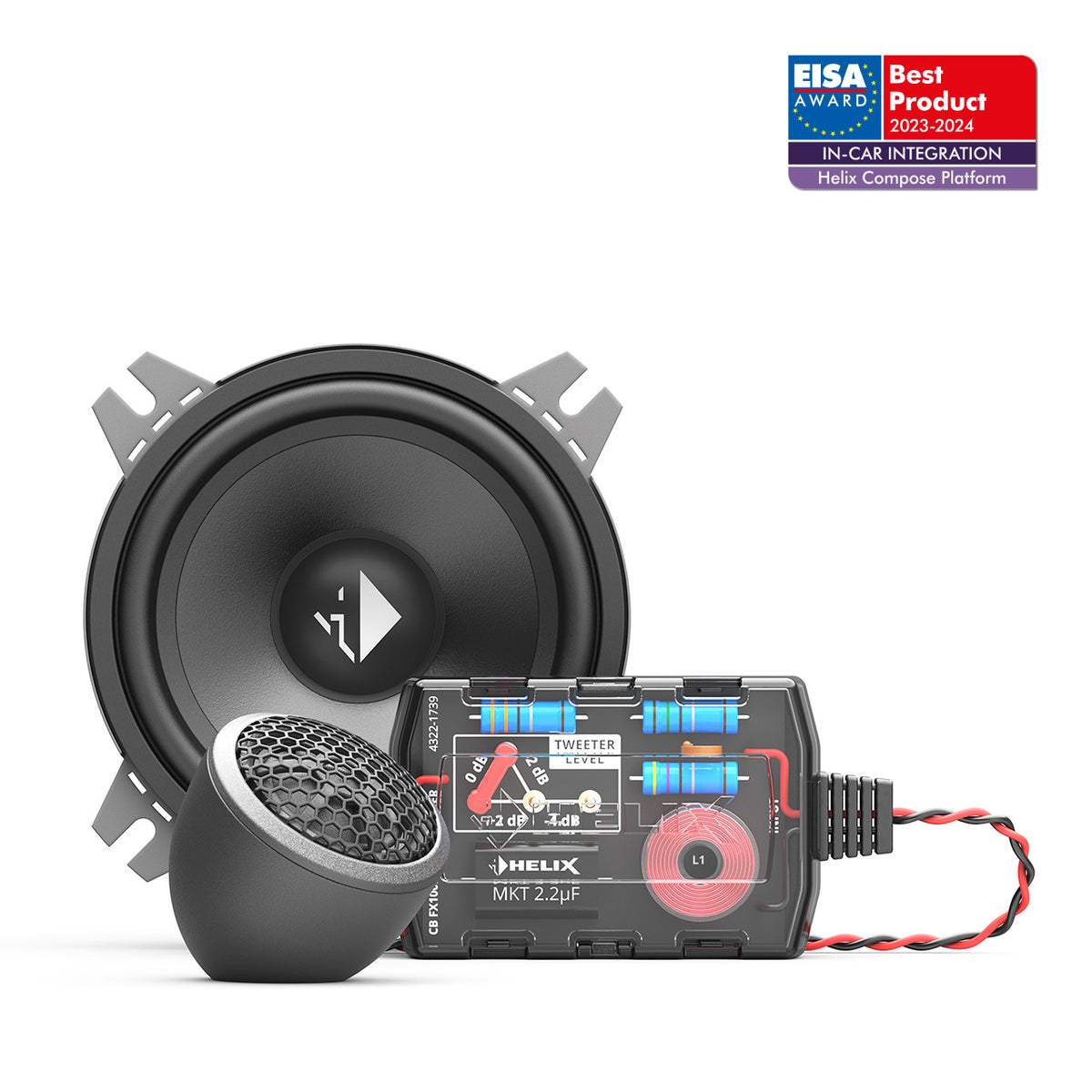 Helix CB K100.2-S3 – 4-tums 2-vägs högtalarsystem, 3 ohm