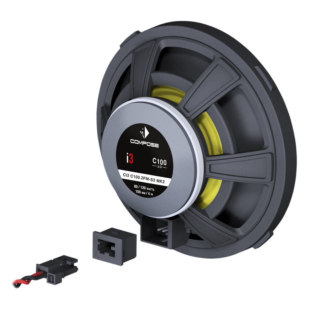 Helix Ci3 C100.2FM-S3 MK2 – 4″ koaxialhögtalare, 3 ohm
