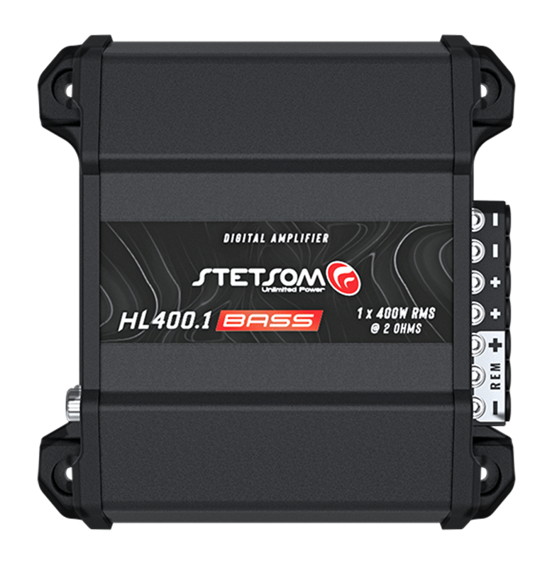 Stetsom HL400.1_2 Bass, digitalt monoblock-slutsteg för bas 1 x 400 W, 2 ohm
