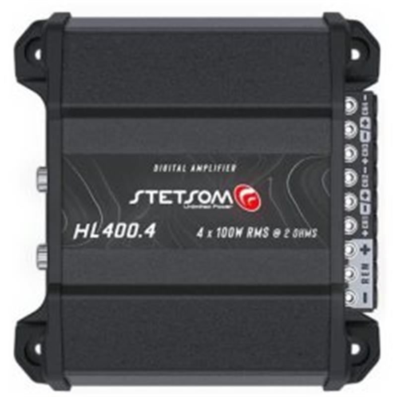 Stetsom HL400.4_2, digitalt 4-kanals slutsteg 4 x 105 W RMS, 2 ohm