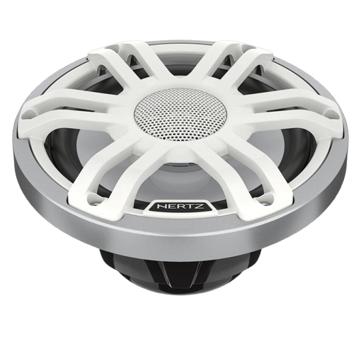 Hertz HMX 6.5 S-LD-SW, Marin högtalare 6,5" LED sportgaller Silver/vit