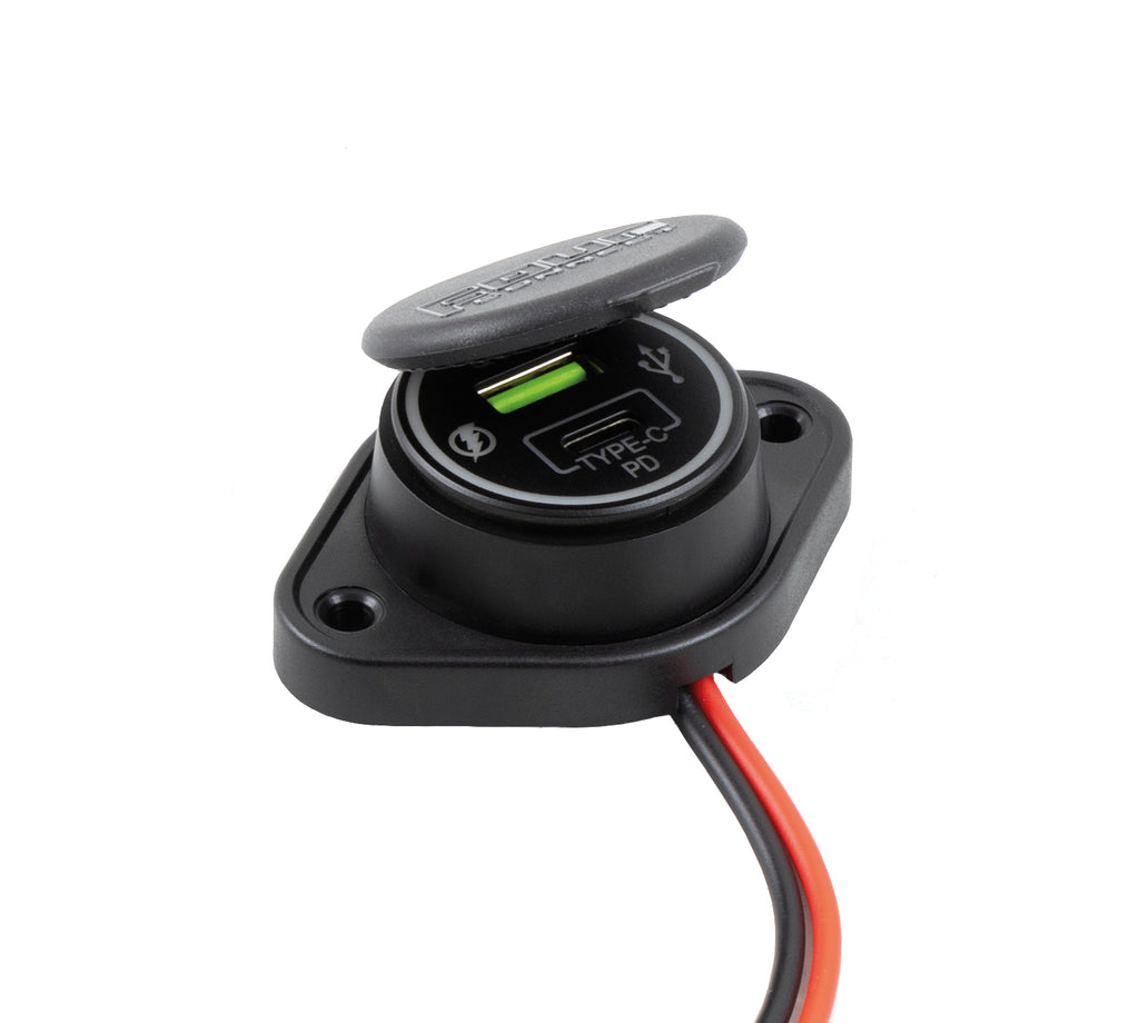 FOUR Connect 4-600163 vattentätt 12/24 V USB-uttag