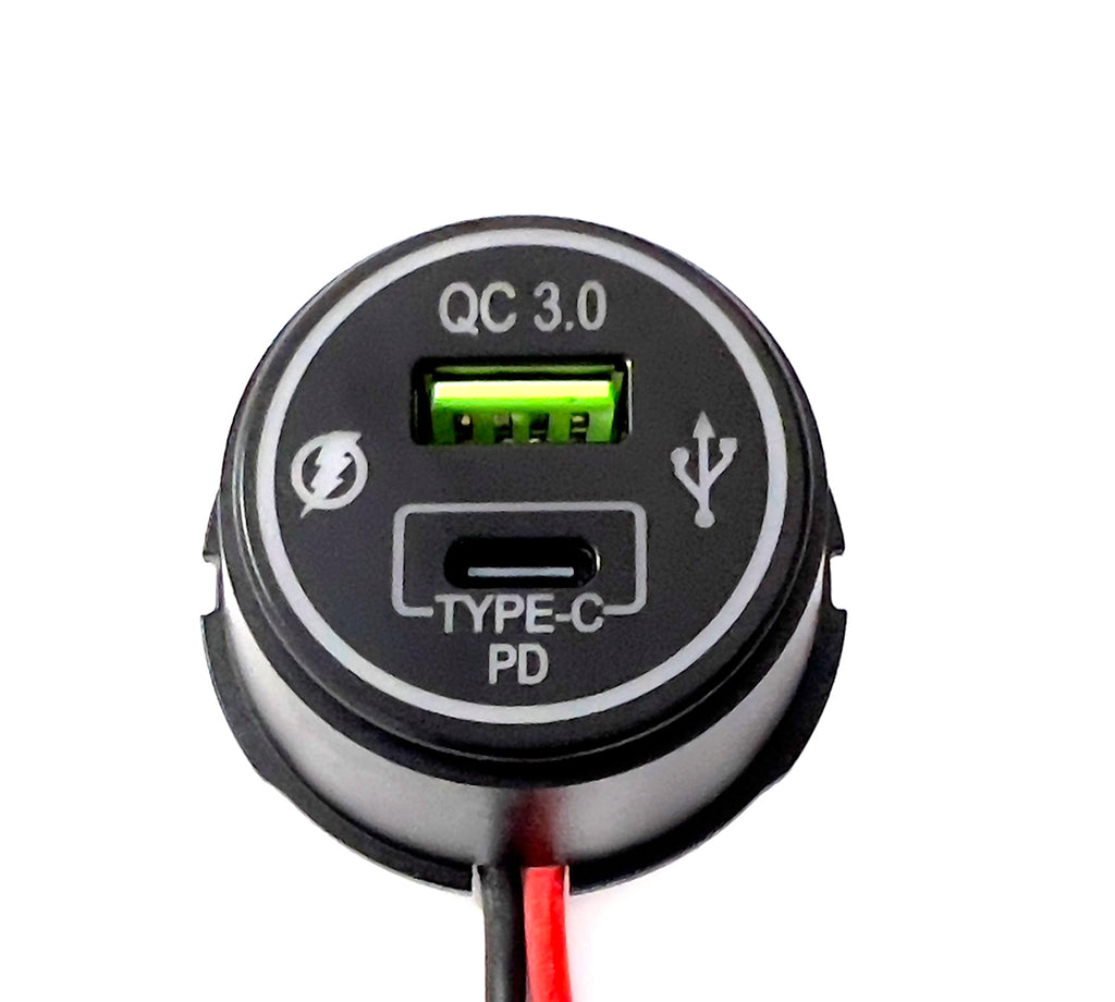 FOUR Connect 4-600163 vattentätt 12/24 V USB-uttag