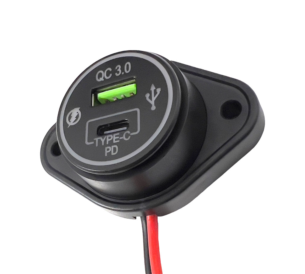 FOUR Connect 4-600163 vattentätt 12/24 V USB-uttag