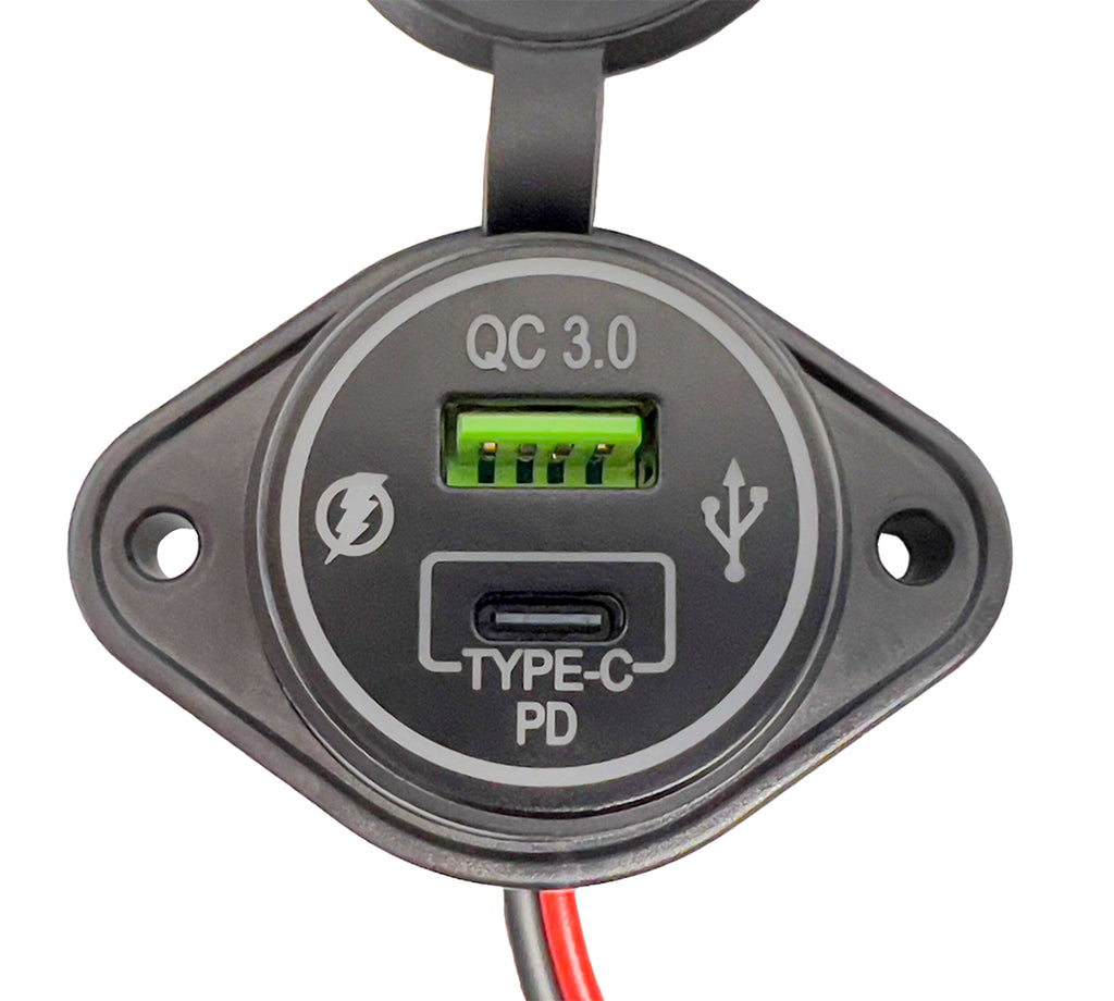 FOUR Connect 4-600163 vattentätt 12/24 V USB-uttag