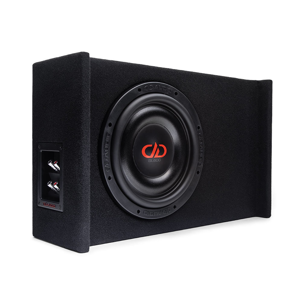 DD Audio LE-DF-SL610.1-D2 slimmad nedåtriktad subwooferlåda